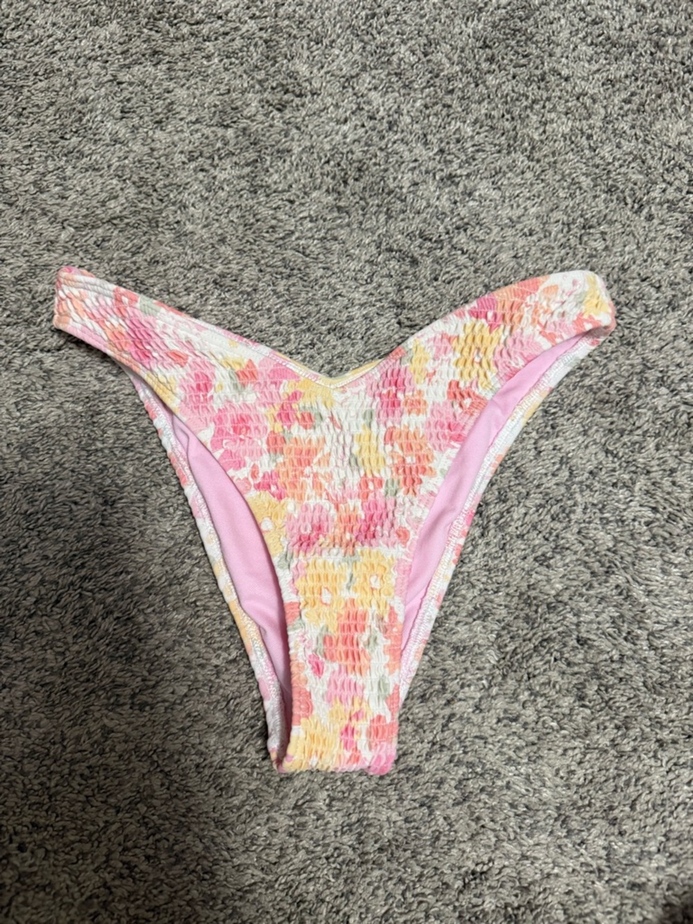 Hollister Floral Pink & Yellow Bikini Bottom size xs